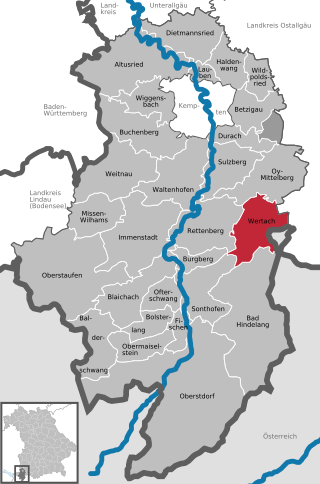 Läget för Wertach i Landkreis Oberallgäu