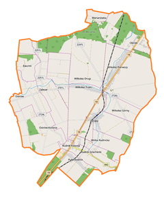 Mapa lokalizacyjna gminy Wilkołaz