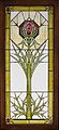 Louis J. Millet's thistle-designed window from the James A. Patton House designed by George Washington Maher, now in the collection of the Metropolitan Museum of Art in New York.