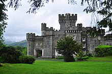 Potter, aged 16, stayed at Wray Castle in 1882 on a family vacation, thus began her long association with the English Lake District Wray Castle, Windermere.jpg