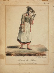 Jeune femme d'Olten en costume traditionnel lisant un livre, gravure de François Delpech, v. 1790-1820.