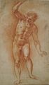 'Untitled' -study of a nude male figure-, possibly by Vincenzo Chialli, Honolulu Museum of Art.JPG