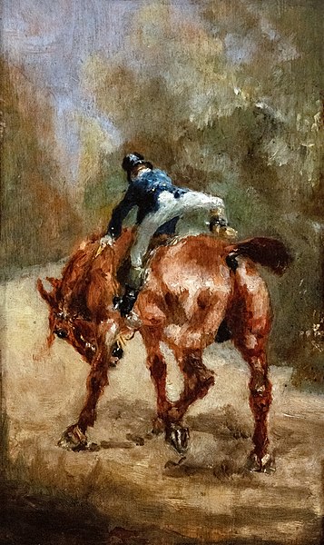 File:(Albi) Jeune cavalier enfourchant sa monture 1880 - Henri de Toulouse-Lautrec.jpg