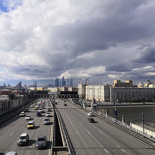 Москва-сити вид с Новоандреевского моста