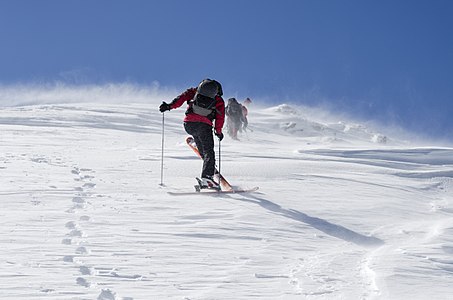 Ski touring in the Pelister National Park, Macedoni