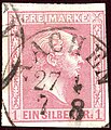 1 Sgr rose. Circle AACHEN 27-1 (1859?) . Mi10a