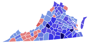 1929 Virginia gubernatorial election results map by county.svg