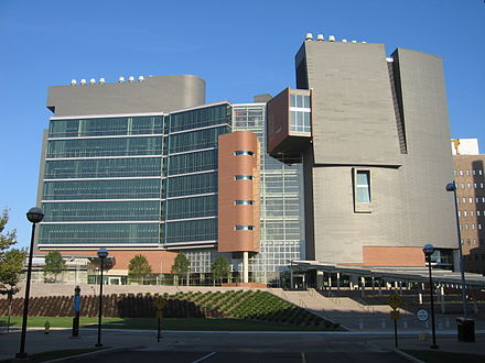 The CARE/Crawley Building houses the University of Cincinnati College of Medicine.