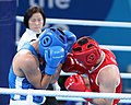 2018-10-17 Boxing heavyweight Boys' -91 kg at 2018 Summer Youth Olympics - Bout for 5th Place - CHI-SAM (Martin Rulsch) 04.jpg