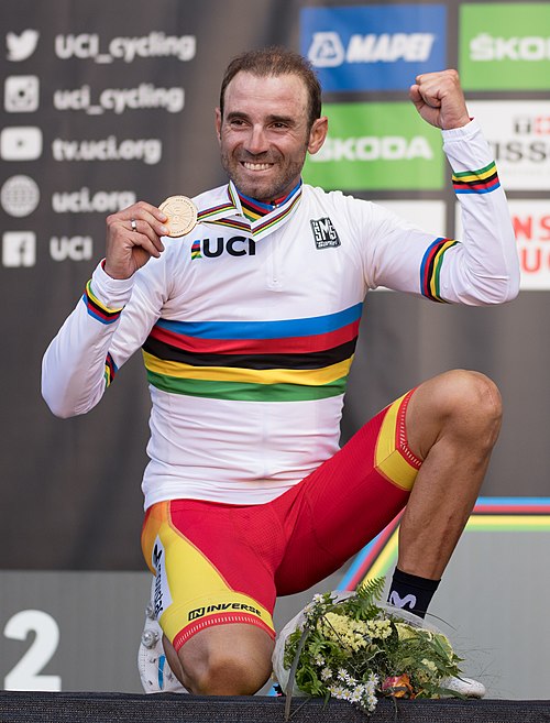 Valverde at the 2018 UCI Road World Championships