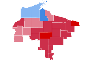 2018 Wisconsin's 7th congressional district election results by county.svg