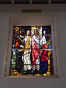 Vitral de Jesús y la mujer samaritana