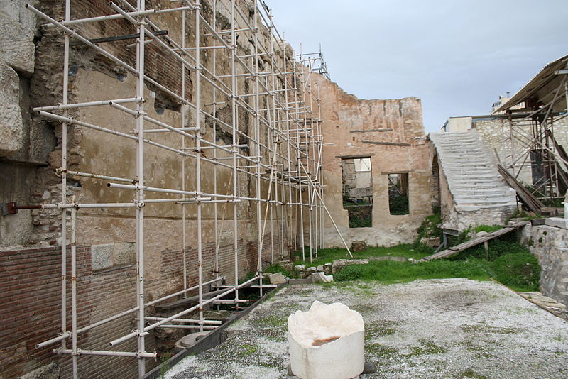 File:3701 - Athens - Library of Hadrian - Back facade - Photo by Giovanni Dall'Orto, Nov 9 2009.jpg