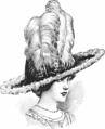 Chapeau décoré de deux plumes d'autruche, Grand magasin du Louvre, Paris, 1911-1912.