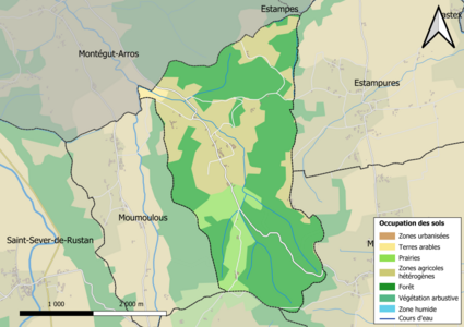 Mappa a colori che mostra l'uso del suolo.