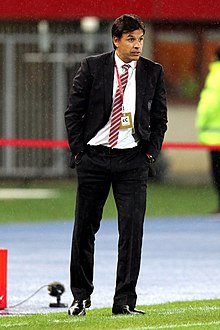 Chris Coleman was the manager of Wales from 2012 to 2017. He led the team to the UEFA Euro 2016 semi-finals. AUT vs. WAL 2016-10-06 (092).jpg