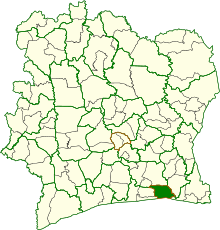 Abidjan Department location in Abidjan Autonomous District (Côte d'Ivoire).svg