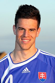 Adam Ambra (UC AlbinoLeffe), Slovakya U-19 (01) .jpg