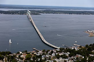 Aerial view of Claiborne Pell Bridge, commonly known as the Newport Bridge.jpg