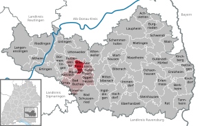 Poziția localității Alleshausen