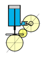 Animation zum Gamma-Stirlingmotor