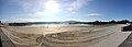 Panorámica de la playa y el paseo marítimo de Ares.
