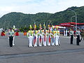 Army Academy R.O.C. Marching Band Flag Carriers Line-up in Pier 20130504.jpg