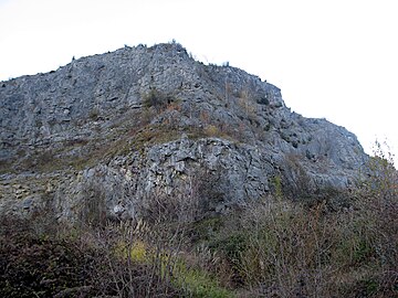 Falaise de la chapelle Saint-Michel.