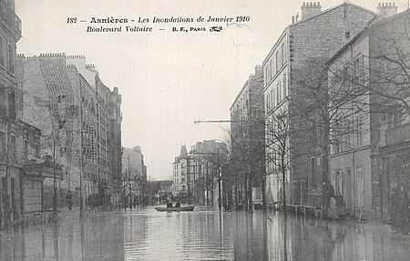 Asnieres sur Seine.Boulevard Voltaire.1910