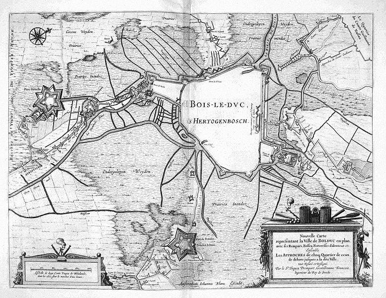 File:Atlas Beudeker-C9E10 010 03B-NOVELLE CARTE representant la Ville de BOLDVC en plan avec ses Remparts, Fossez, Forteresses dalentour etc. Ensemble LES APPROCHES de chaq....jpg