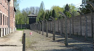 Auschwitz - Barracs and fence in the concentration camp (2).jpg