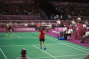 Deutsch: Badminton bei den Olympischen Jugendspielen 2018; Tag 4, 10. Oktober 2018; Viertelfinale Mädchen: Pattarasuda Chaiwan (Thailand) - Vivien Sándorházi (Ungarn) 21-9, 21-8 23′ English: Badminton at the 2018 Summer Youth Olympics at 10 October 2018 – Girls Quarterfinal: Pattarasuda Chaiwan (Thailand) - Vivien Sándorházi (Hungary) 21-9, 21-8 23′