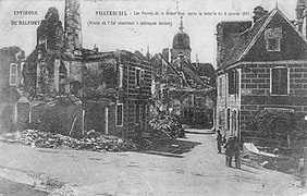 Uitzicht op de vernietiging van Bourg de Villersexel