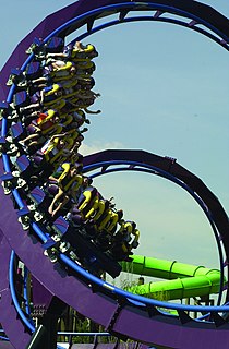 Batman: The Dark Knight (roller coaster) steel floorless roller coaster in Six Flags New England