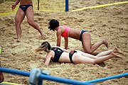 Deutsch: Beachhandball bei den Olympischen Jugendspielen 2018; Tag 6, 12. Oktober 2018; Mädchen, Hauptrundenspiel – Chinesisch Taipei (Taiwan)-Paraguay 0:2 English: Beach handball at the 2018 Summer Youth Olympics at 12 October 2018 – Girls Main Round – Chinese Taipei (Taiwan)-Paraguay 0:2