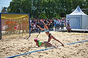 Deutsch: Beachhandball bei den Olympischen Jugendspielen 2018; Tag 4, 10. Oktober 2018; Mädchen, Vorrunde, Gruppe A - Venezuela-Paraguay 1:2 English: Beach handball at the 2018 Summer Youth Olympics at 10 October 2018 – Girls Preliminary Round Group A - Venezuela-Paraguay 1:2