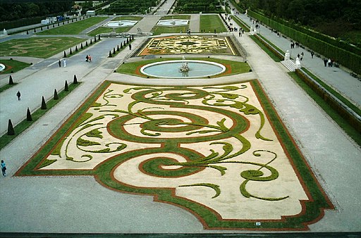 Park von Schloss Belvedere in Wien (UNESCO-Welterbe in Wien). Belvedere Palace's Gardens