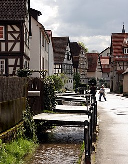 The Meerbach in Gronau in spring