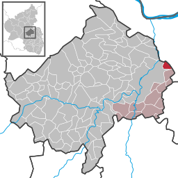 Läget för Biebelsheim i Landkreis Bad Kreuznach