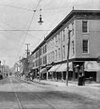 Bloom Brothers Chambersburg #1, 84 South Main Street (first store from right), 1897-1900 and 1900-1903, respectively (Postcard image)[28]