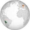 Location map for Bolivia and Ukraine.