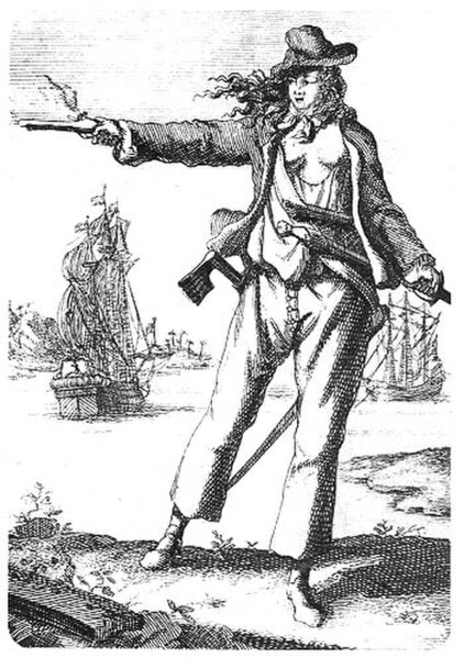 A contemporary engraving of Anne Bonney