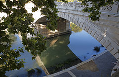 A bridge on the Tiber River, Rome, Italy