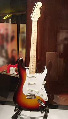 Holly's Fender Stratocaster on display