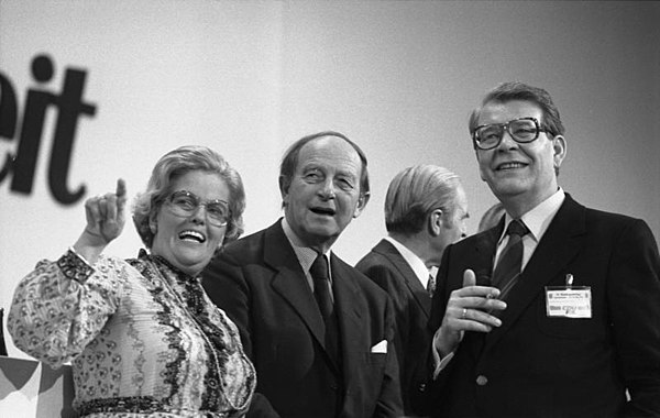 Hans Filbinger (centre) had to resign in 1978 as Minister-President of Baden-Württemberg after it became public via Hochhuth's novel A Love in Germany