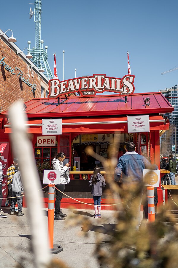 The BeaverTail is a fried dough pastry that is sold in a variety of flavours.