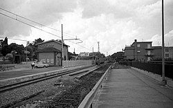 Het station in 1988 gezien uit het oosten