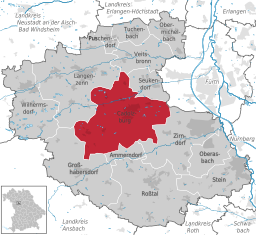 Läget för Cadolzburg i Landkreis Fürth