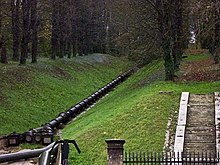 Old water pipe, remnant of the Machine de Marly near Versailles, France Canalisation machine de Marly.jpg