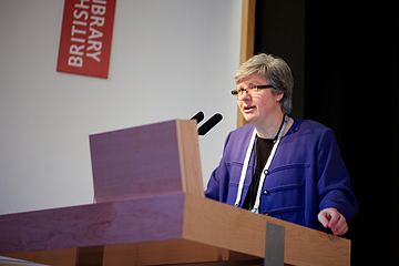 Caroline Brazier, Director of Scholarship and Collections at the British Library speaking at the GLAM-Wiki 2013